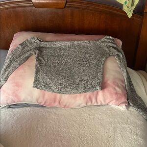 Popular Basics Gray Long Sleeve Tee